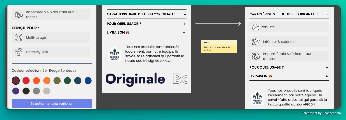 Optimisation des caractéristiques